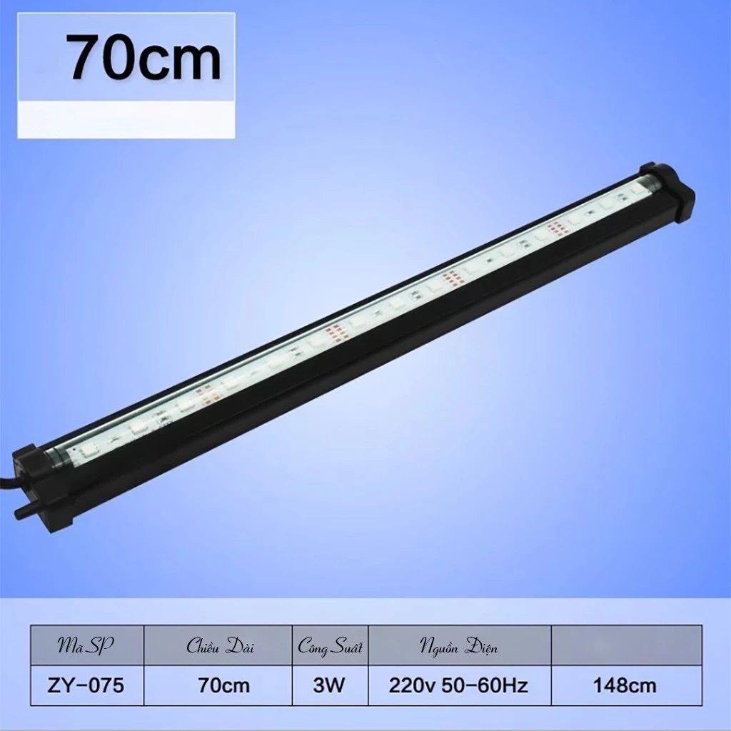 Đèn LED Cho Hồ Thủy Sinh ZY-075 - Có Remote Chỉnh Màu 70cm - Ảnh 2