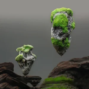 Mô Hình Đá Nổi Trang Trí Bể Cá - Size 9.2x5.8cm