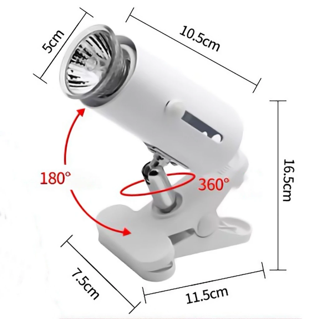 Đèn và kẹp đèn sưởi cho rùa và bò sát - đèn UVA UVB cho thú cưng - Ảnh 6